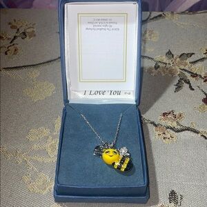 The Bradford Exchange Yellow & Black Bee Pendant Necklace